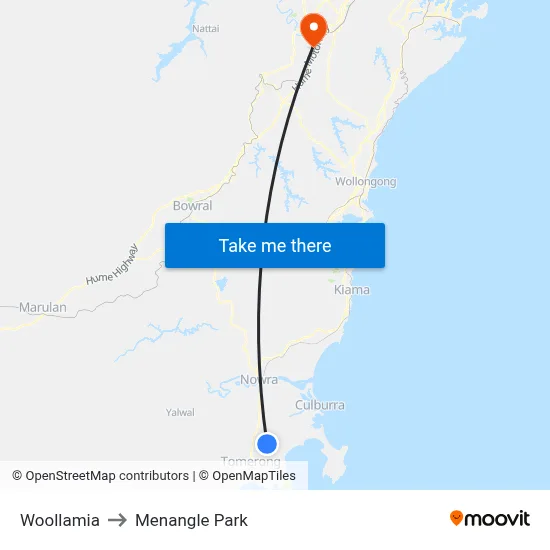 Woollamia to Menangle Park map