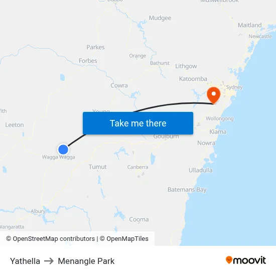 Yathella to Menangle Park map