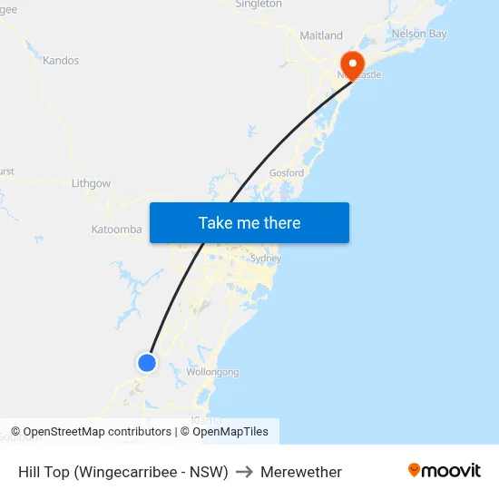 Hill Top (Wingecarribee - NSW) to Merewether map