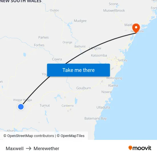 Maxwell to Merewether map