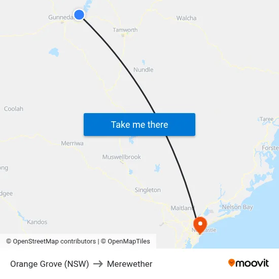 Orange Grove (NSW) to Merewether map