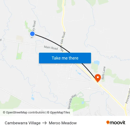 Cambewarra Village to Meroo Meadow map