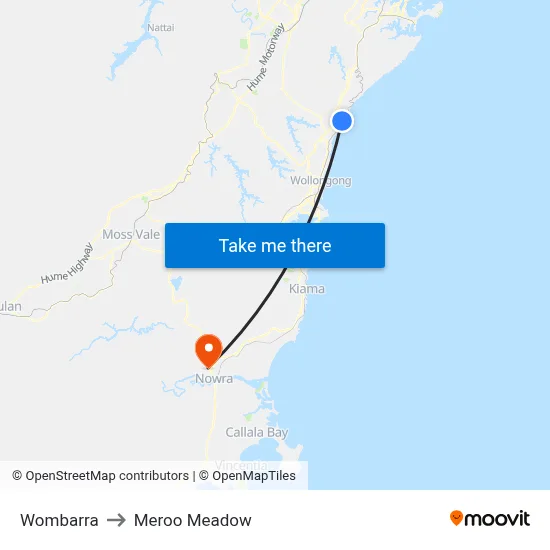 Wombarra to Meroo Meadow map