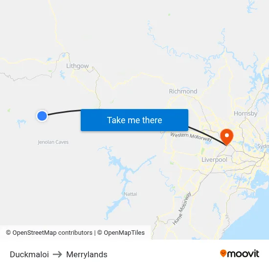 Duckmaloi to Merrylands map