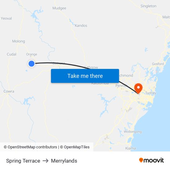 Spring Terrace to Merrylands map