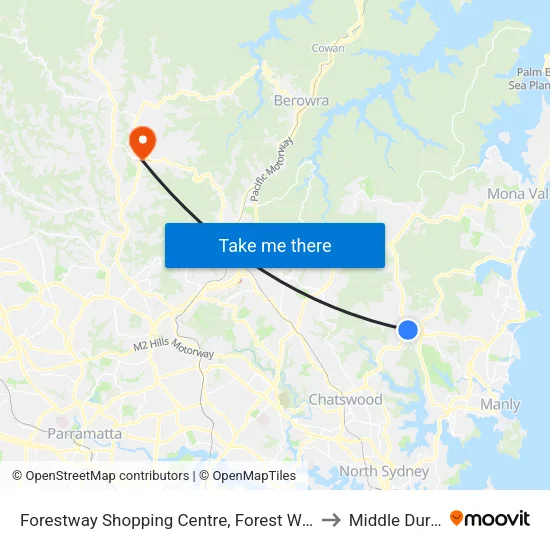 Forestway Shopping Centre, Forest Way to Middle Dural map