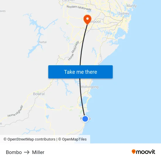 Bombo to Miller map