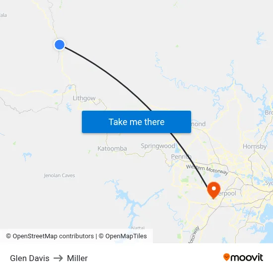 Glen Davis to Miller map