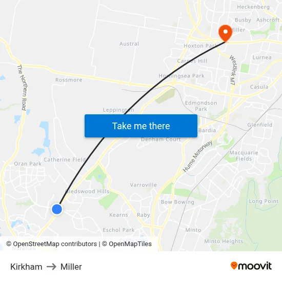 Kirkham to Miller map