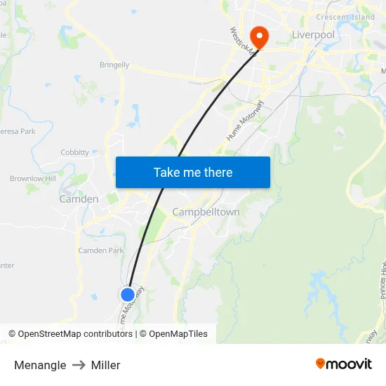 Menangle to Miller map