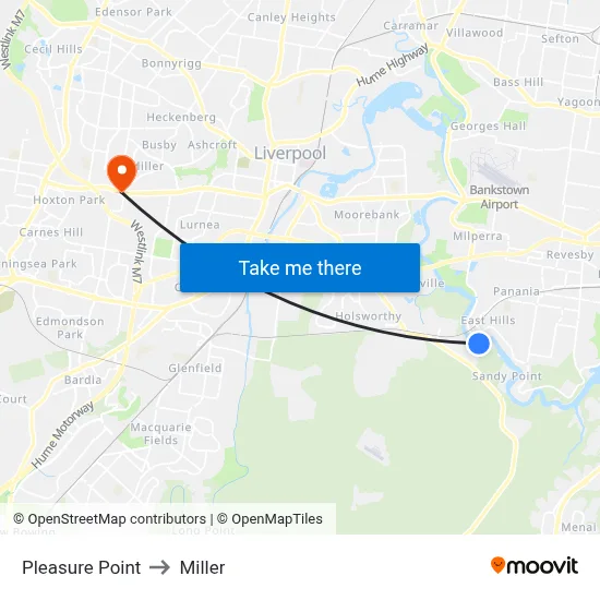 Pleasure Point to Miller map