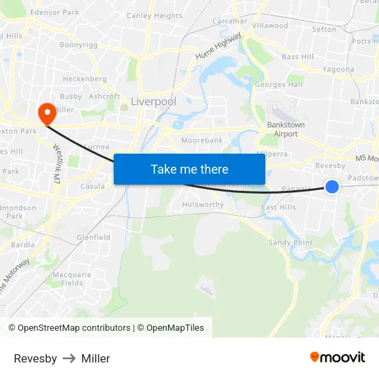 Revesby to Miller map