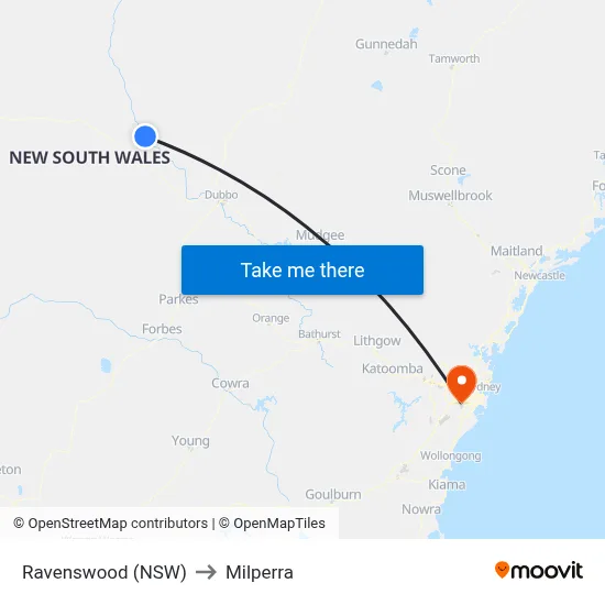 Ravenswood (NSW) to Milperra map