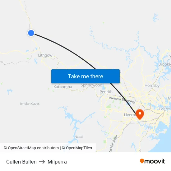 Cullen Bullen to Milperra map