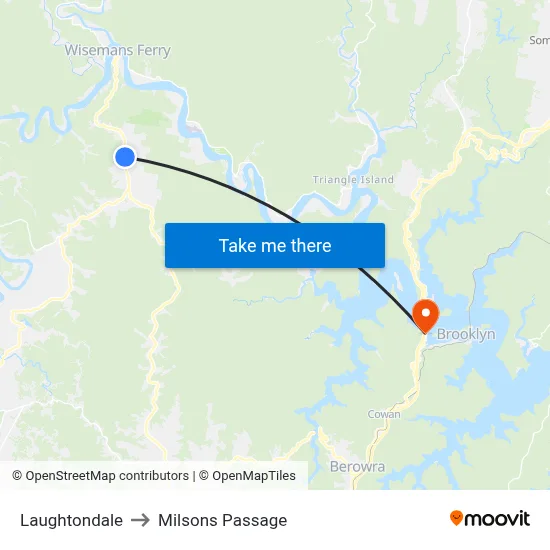 Laughtondale to Milsons Passage map