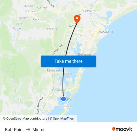 Buff Point to Minmi map