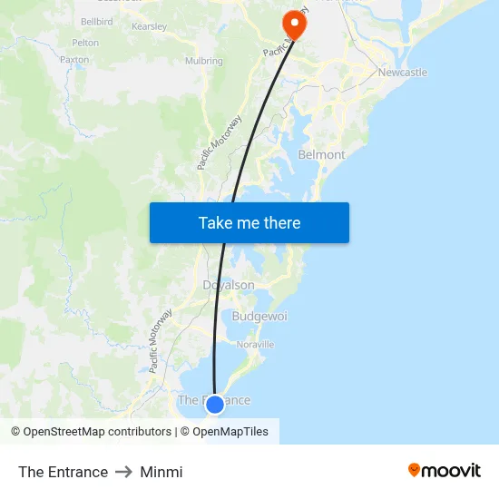 The Entrance to Minmi map