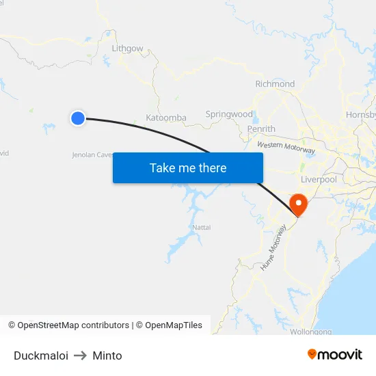 Duckmaloi to Minto map