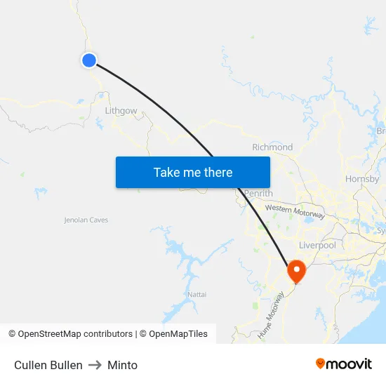 Cullen Bullen to Minto map