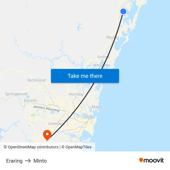 Eraring to Minto map
