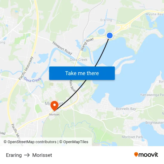 Eraring to Morisset map