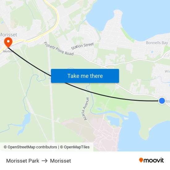Morisset Park to Morisset Park map