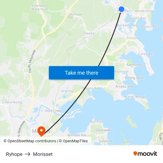 Ryhope to Morisset map