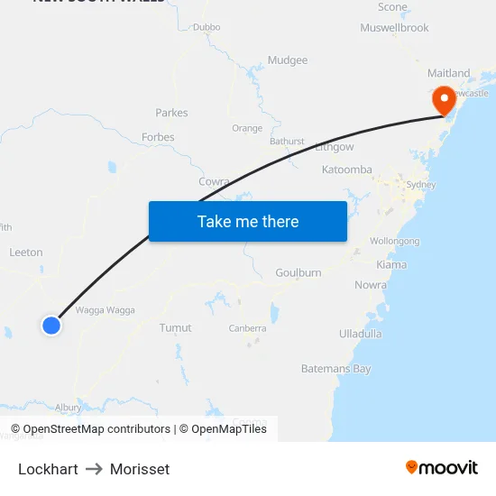 Lockhart to Morisset map