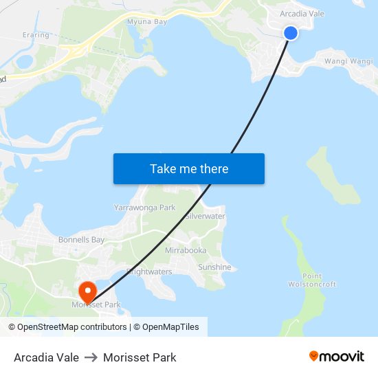 Arcadia Vale to Morisset Park map