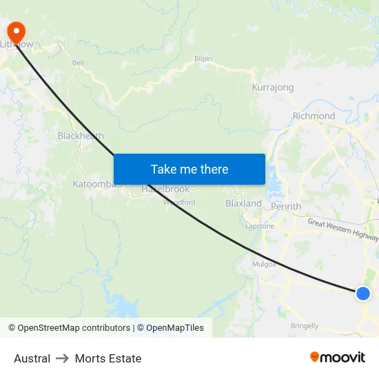 Austral to Morts Estate map