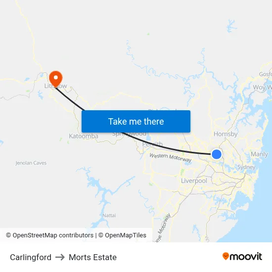 Carlingford to Morts Estate map
