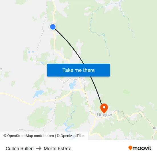 Cullen Bullen to Morts Estate map