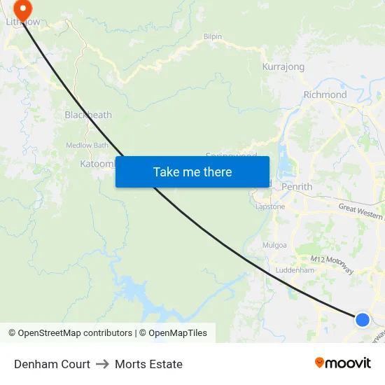 Denham Court to Morts Estate map
