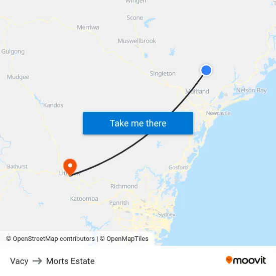 Vacy to Morts Estate map