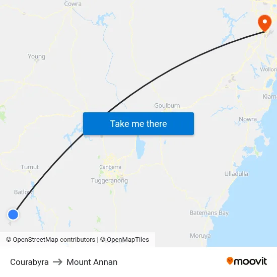 Courabyra to Mount Annan map
