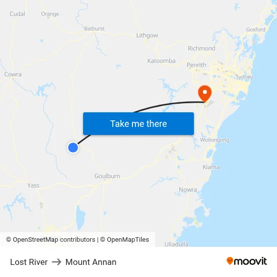Lost River to Mount Annan map