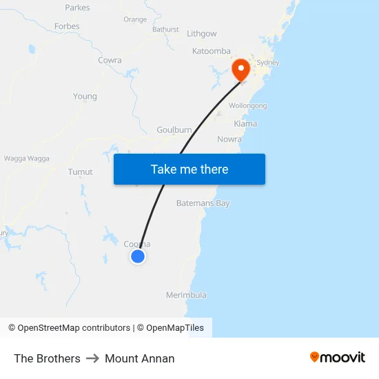 The Brothers to Mount Annan map