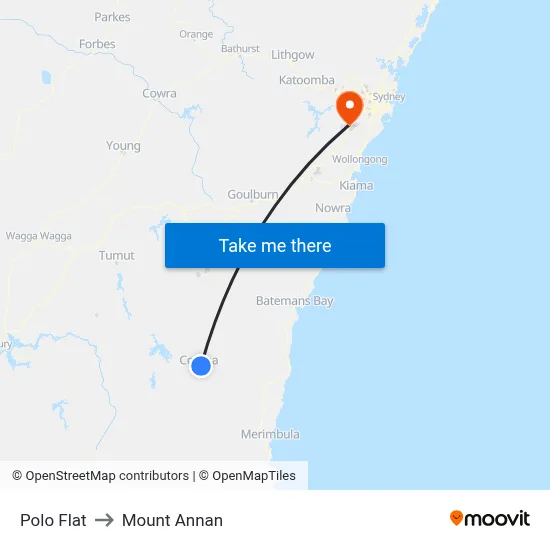 Polo Flat to Mount Annan map