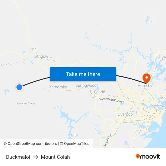 Duckmaloi to Mount Colah map