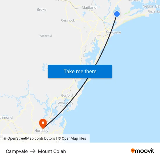 Campvale to Mount Colah map