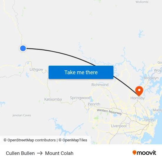 Cullen Bullen to Mount Colah map