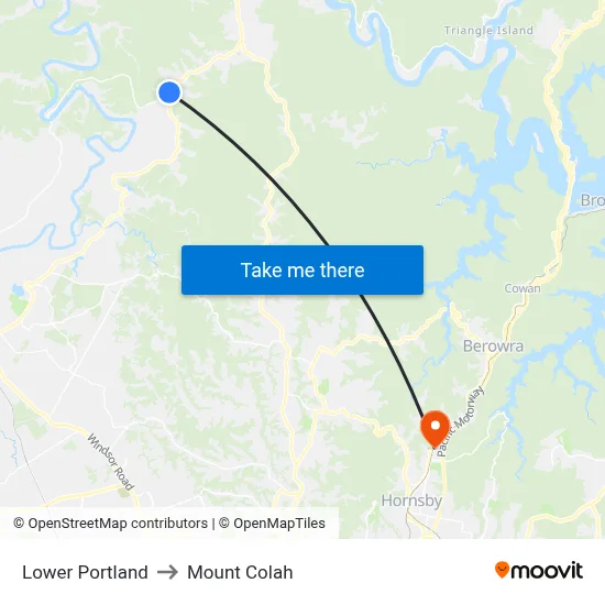 Lower Portland to Mount Colah map