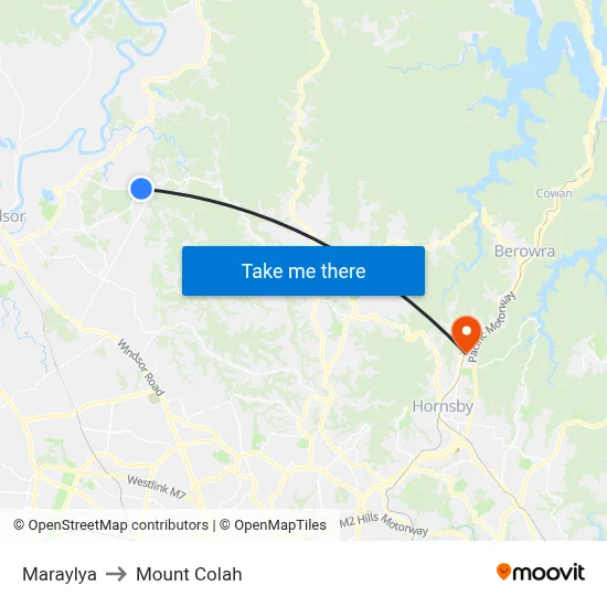 Maraylya to Mount Colah map