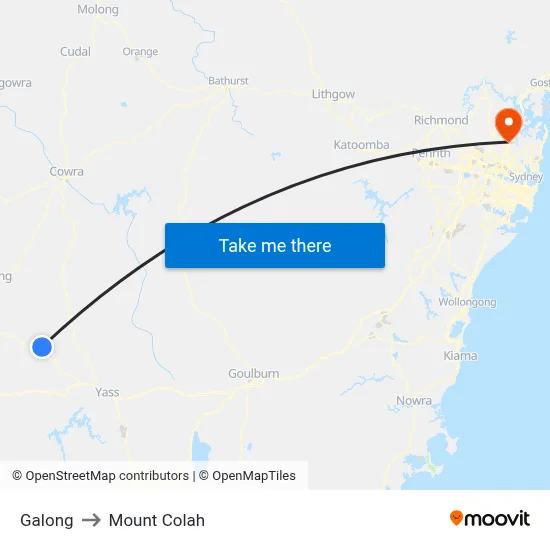 Galong to Mount Colah map
