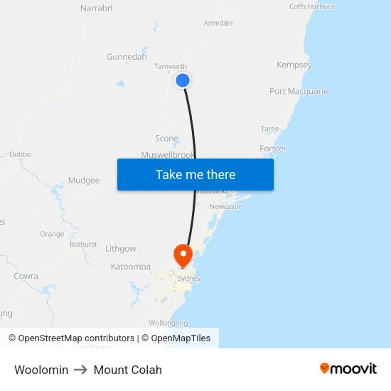 Woolomin to Mount Colah map