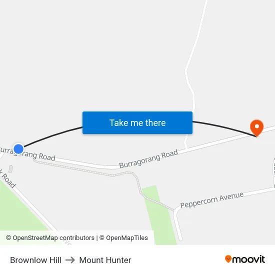 Brownlow Hill to Mount Hunter map
