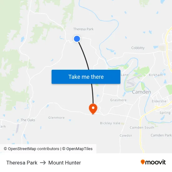Theresa Park to Mount Hunter map