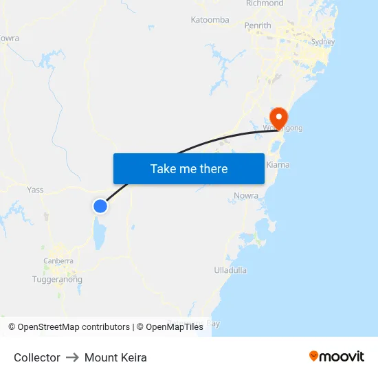 Collector to Mount Keira map
