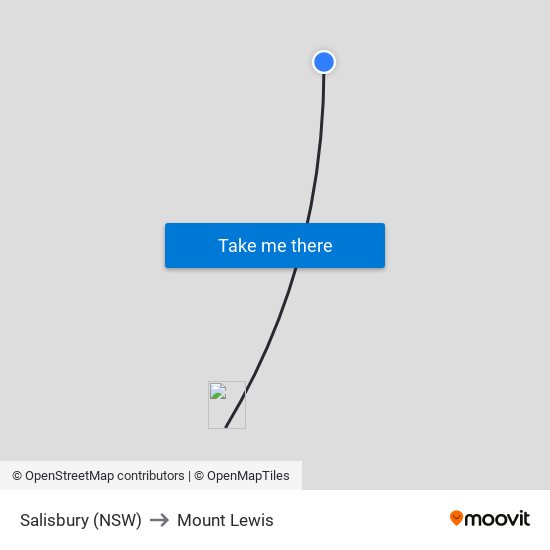 Salisbury (NSW) to Mount Lewis map