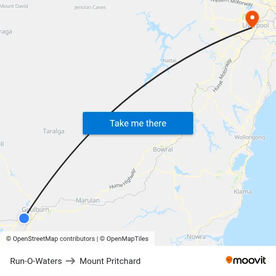 Run-O-Waters to Mount Pritchard map